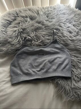 GYMSHARK Grey Seamless Medium-Support Sports Bra